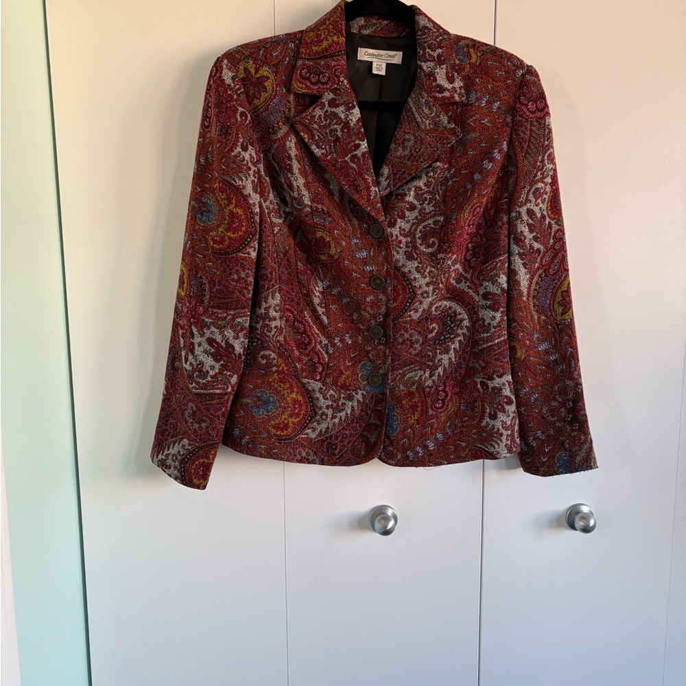 Coldwater Creek Multicolor Paisley Blazer